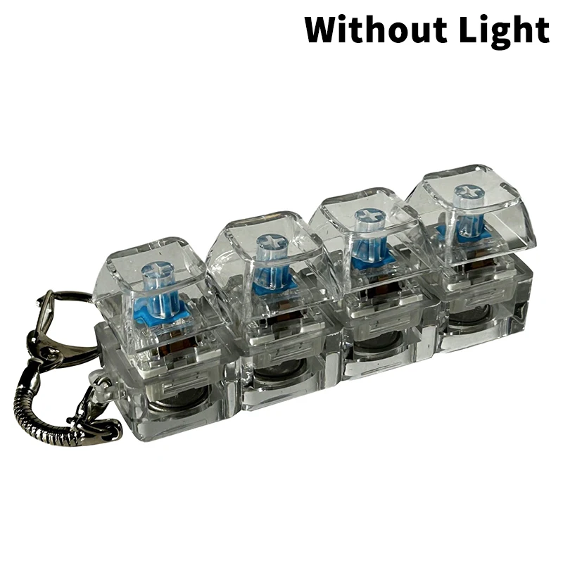 4/9 Tuşlu Mekanik Klavye Eksen Test Cihazı LED Klavye Tuş Oyuncağı Stres Giderici DIY Düğme Tuş Başlığı Fidget Anahtarlık Oyuncaklar Hediye