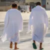 Men Solid Color Two-Piece Outfit Hot-selling in Stock Pilgrimage Scarf and Ihram Set for Middle Eastern