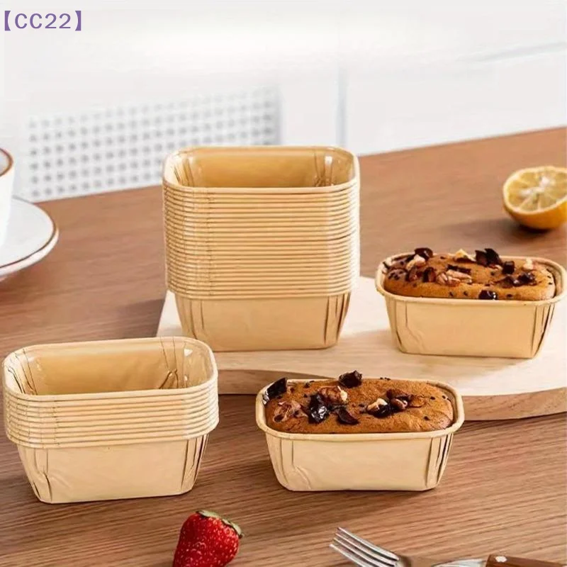 Enhanced Product Title:  
  
50-Pack Rectangular Heat Resistant Muffin Liners - Oil-Proof Baking and Party Supplies