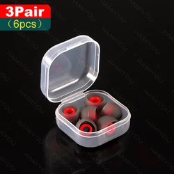 Silicone Noise - Reducing Earphone Covers - Soft Replacement Earbuds Caps in Various Sizes - M (12mm) (Black Red 1 box)