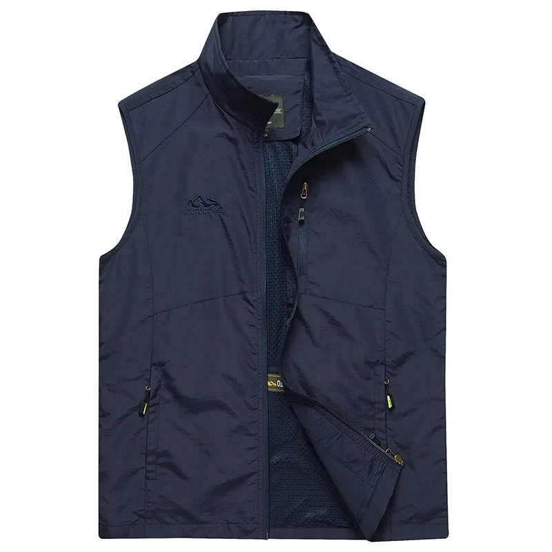 Light Breathable and Quick Drying Men's Vest Extra Large Size 5XL Men Clothing Outdoor Daily Casual Minimalist Style Male Jacket
