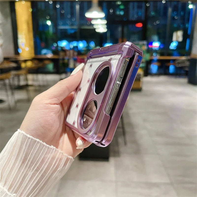 Bow Clear Phone Case For Huawei P50 Pocket Glitter Transparent Silicone Cover For Huawei Pocket S