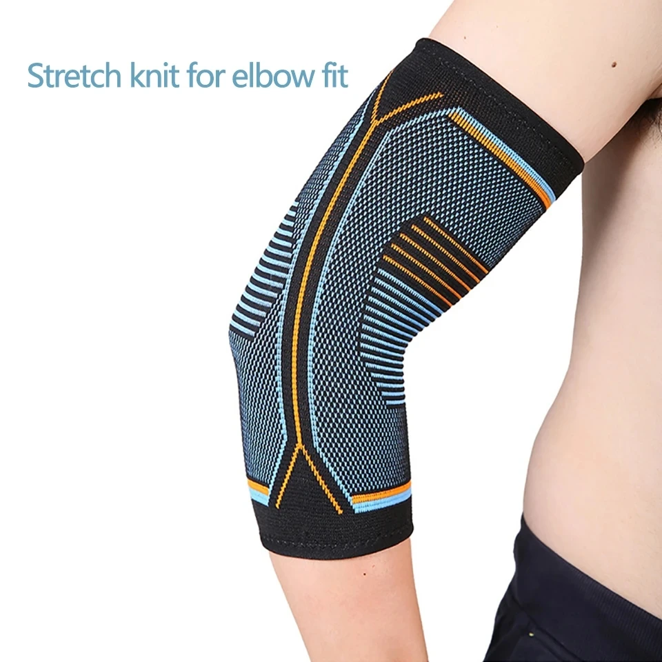 LOOGDEEL 1Pcs Sports Knit Elbow Brace Weightlifting Compression Support Reduce Tennis Golfers Elbow Golfers Pain Relief
