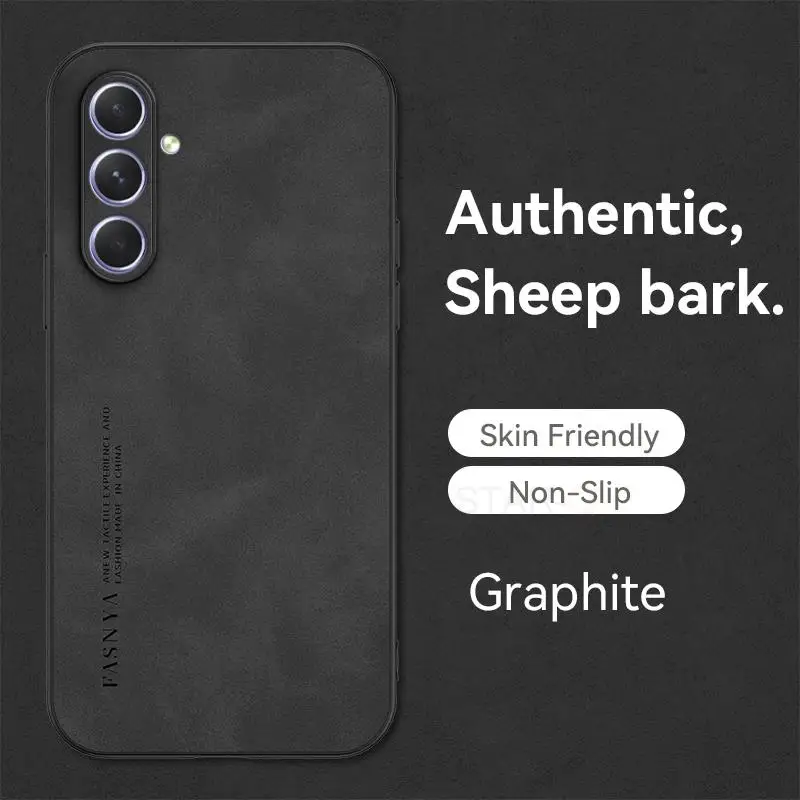 Luxury Sheepskin Leather Phone Case - Elegant Back Cover