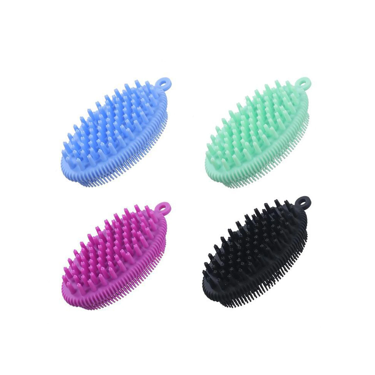 

Body Shower Scrubbers , Easy to Grip, Soft Silicone Loofah , 2 in 1 Body Brush for Showering, Easy to Clean, Easy Dry, Hangable