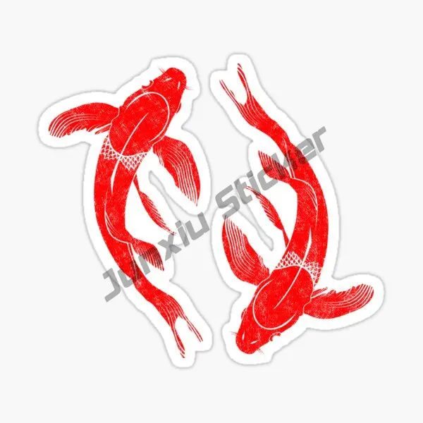 thumbnail image 1 of Pegatina de vinilo con diseño de pez koi nadando, Yin Yang, arte de pared, tatuaje de Carpe Diem, calavera, pegatinas de personalidad para coche, bricolaje, 3D, RV, 1 of 5