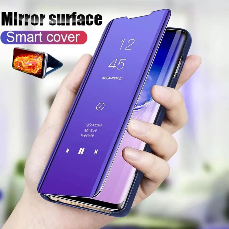 Per Xiaomi Poco M5 M5 5G Custodia Smart Mirror Leather Flip Stand Custodie Per Telefono Per Poko Poxo Pocco Little M5 M 5 5G Pocom5 Cover Posteriore