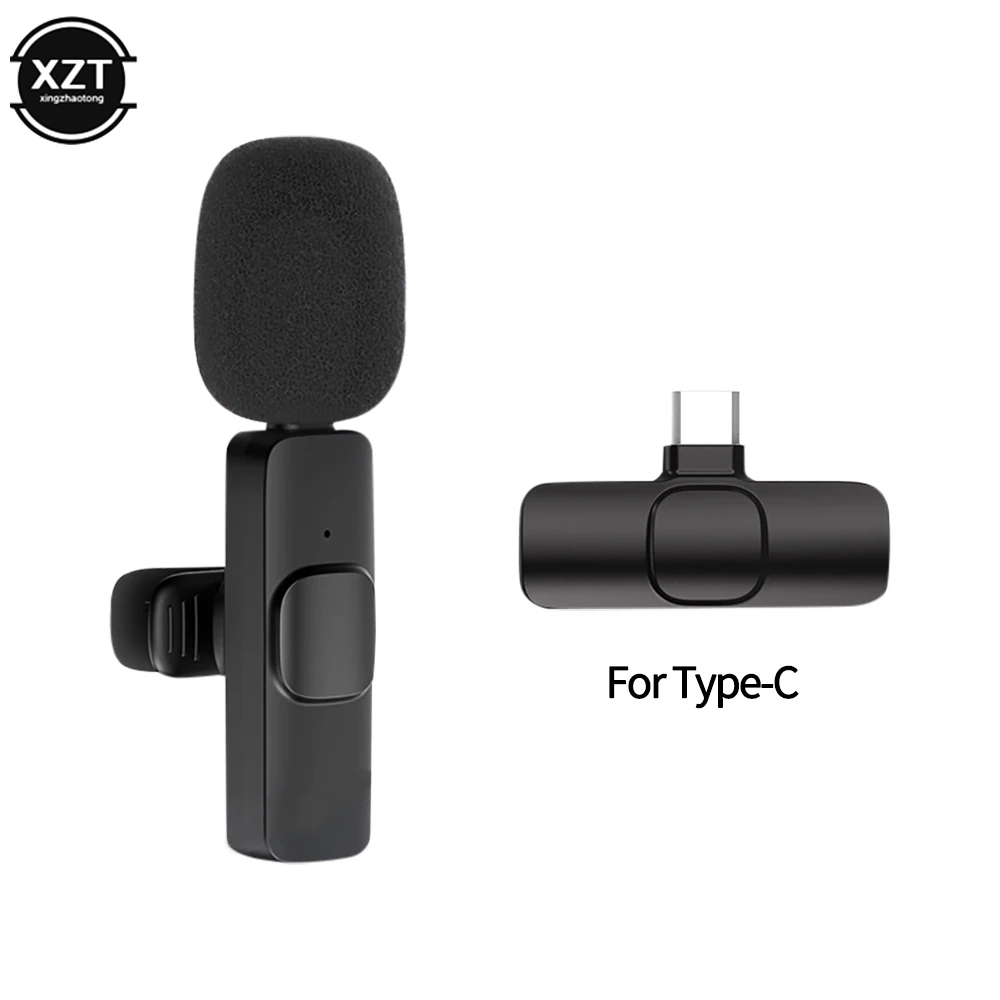 Bluetooth-Compatible Wireless Lavalier Microphone Portable Audio Video Recording Mic For IPhone Android Live Game Mobile Phone