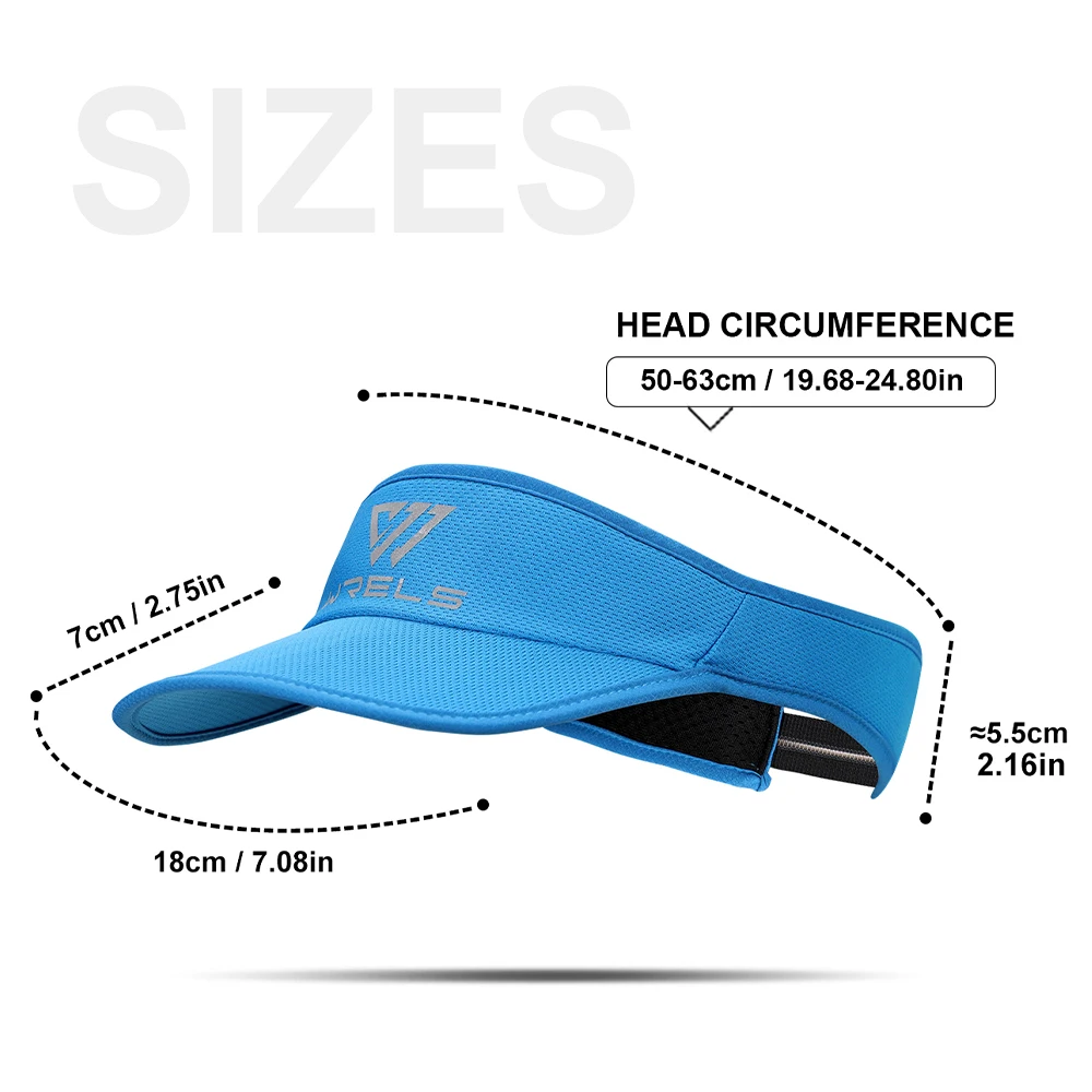 WRELS 1PC Sports Empty Top Hat Marathon Running Cross-Country Quick-Dry Sun Hat Sweat-Absorbing Sunscreen Hat for Men and Women