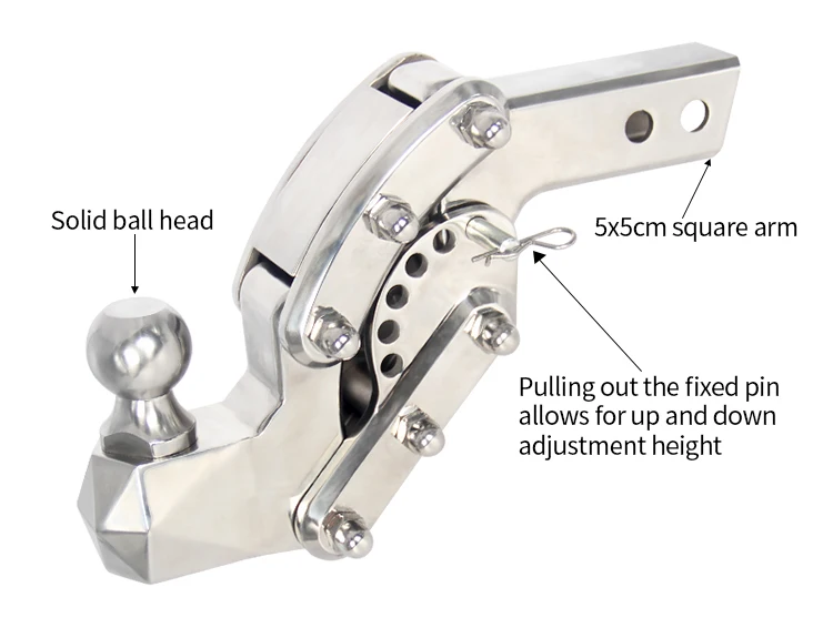 Verstellbarer Anhänger kupplungs kugel halter aus Mangan stahl material neues Außen zubehör Anhänger kupplungs anhänger – Detail 3