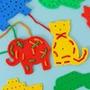 Montessori Sensory Toys Early Learning Basic Life Skills Busy Board Kids Lacing Threading Game Educational Gifts 4