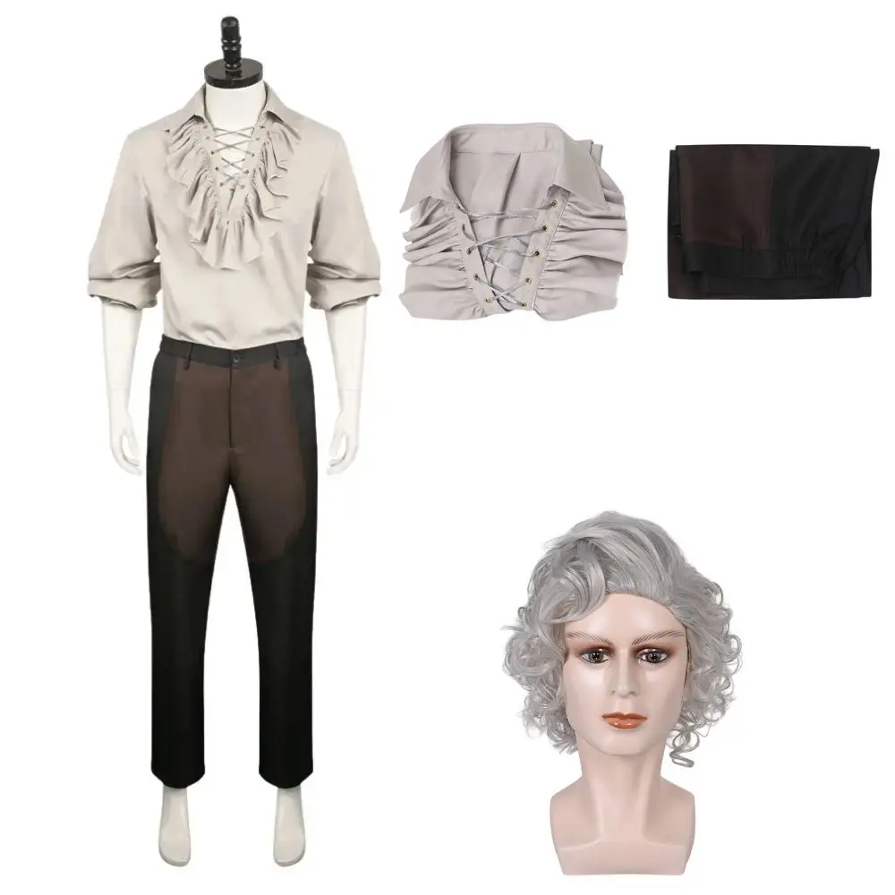 thumbnail image 1 of Disfraz de fantasía de Baldur Cos Gate 3 Astarion para hombre adulto, uniforme, pantalones y camiseta, traje BG3 para Halloween y carnaval, 1 of 5