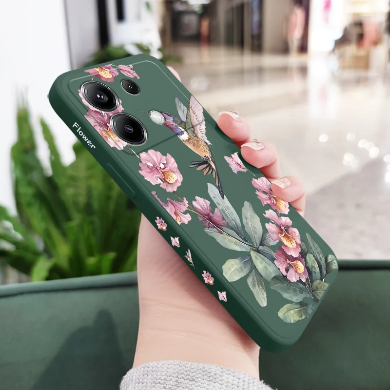 Pink Azaleas Silicone Phone Case – Stylish Floral Design Cover