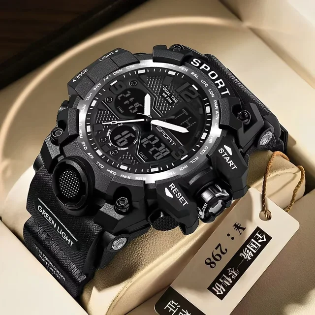 Teenage Men's Junior High School Student Fashion Trend Black Technology Sports Glow Men's Electronic Watch 3