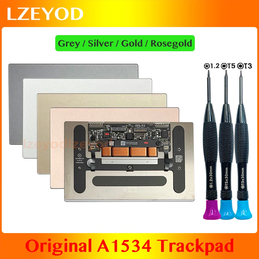 

Original A1534 Touchpad Grey Silver Rose Gold For MacBook Retina 12" A1534 Trackpad with Tools 2015 Year