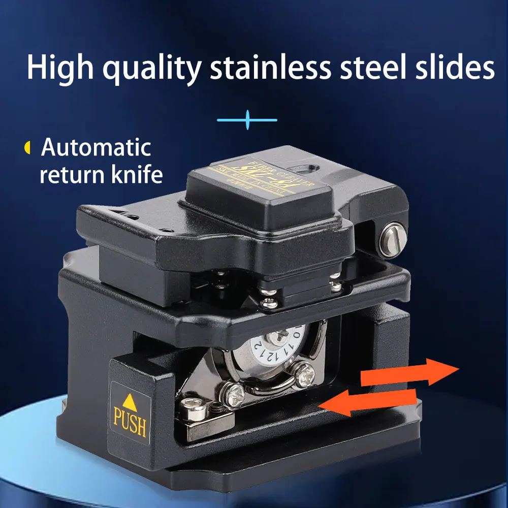 Free Shipping SKL-60S High Precision Fiber Cleaver Cable Cutter FTTT Fiber Optic Cutter Tools with Fiber Box