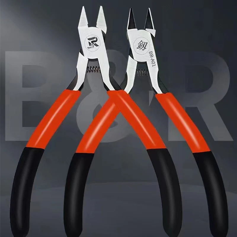 

B&R High Precise Pliers Electrician Oblique Nippers Multi-function Industrial Grade Hard Thin Carbon Steel Cutting Clippers
