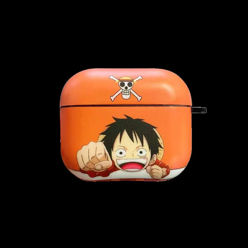 thumbnail image 1 of Funda protectora blanda para auriculares Airpods de tercera generación con diseño de dibujos animados de Kawaii, One Piece, sombrero de paja, Luffy y Zoro sonrientes, 1 of 5