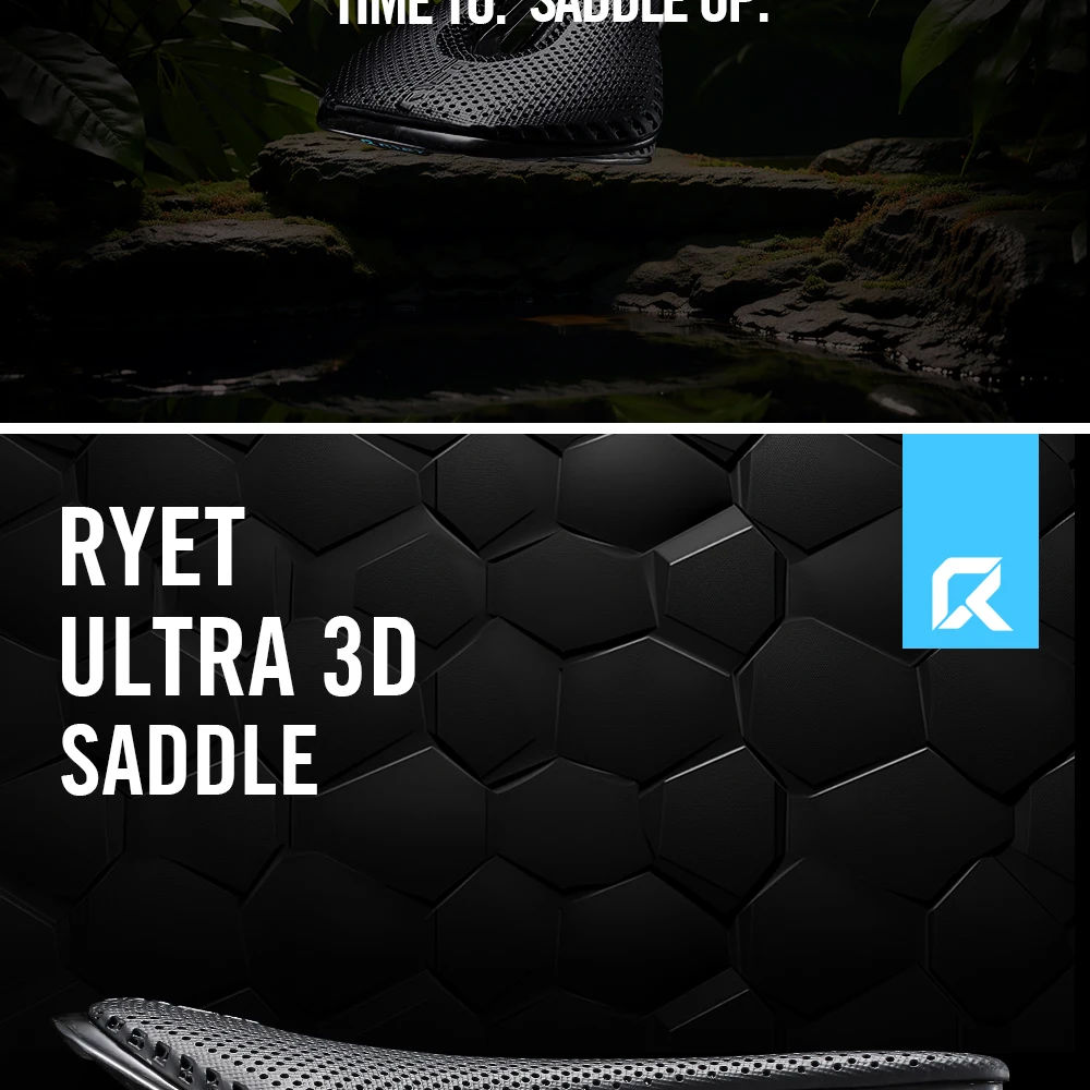 2026 RYET 3D-Gedruckter Carbon-Fahrradsattel 245x135/145mm für MTB Gravel Rennrad Ergonomischer Rennsattel Hohltechnologie Fahrradsitz – Detail 3