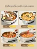 220V Stainless Steel Electric Crepe Maker Household Electric Frying Pancake Pan Deepened and Enlarged Multifunctional Baking Pot 5