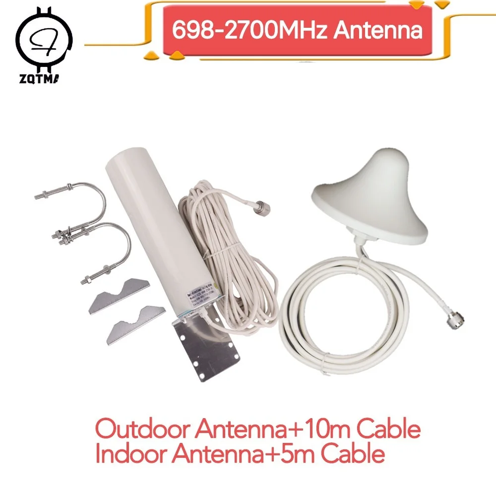 

ZQTMAX 12dBi 2g 3g 4g antenna for cdma gsm repeater umts lte cellular amplifier 850 900 1900 2100 1800 2300 2600 signal booster