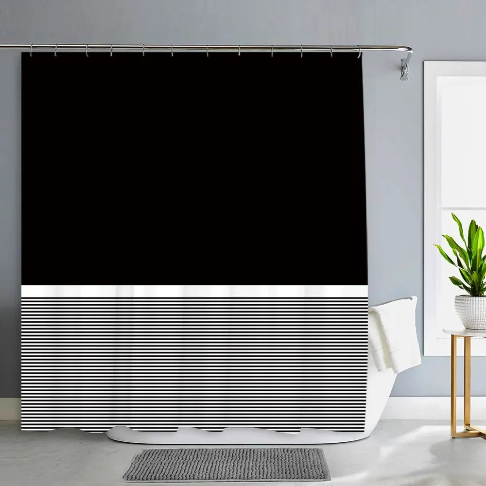 

Винтажная занавеска для душа с геометрическими линиями, художественный узор, креативный Стайлинг, простая современная занавеска для душа из полиэстера, украшение для ванной комнаты