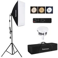 Camnoon Studio Photography Light kit Softbox Lighting Set with 85W 3000K-6000K Bi-color Temperature LED Light * 1 + 50x70cm Soft - Image 3