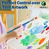 5pcs Marie's Paint Brushes Set with Flat and Details with Wolf Hair for Acrylic,Watercolor,Crafts,Models,Rocks,Canvas,Gouache 4