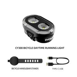Bicycle Smart Brake Sensing Waterproof Lights - Front & Rear Cycling Accessories (CY300)
