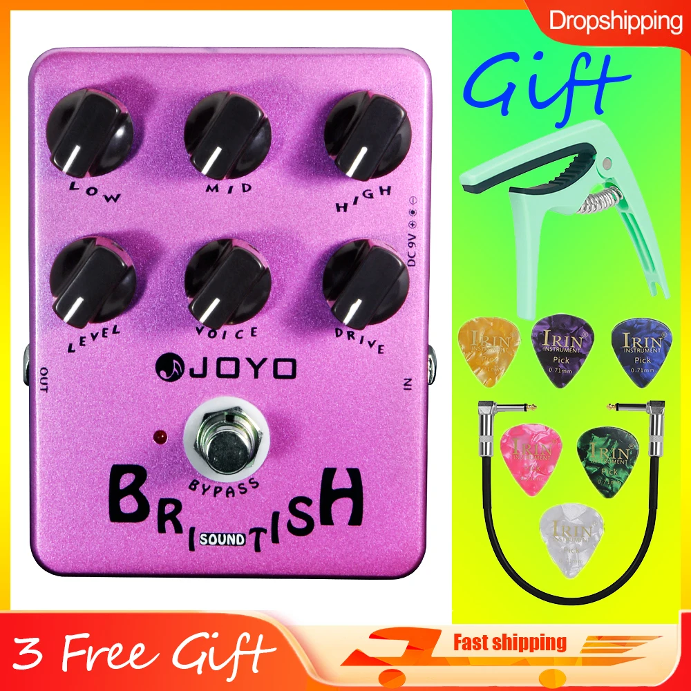 

JOYO JF-16 British Effect Pedal Sound Rock Amp Simulator Pedal Brit-Rock Era BluesBreaker Overdrive Effect Pedal Electric Guitar