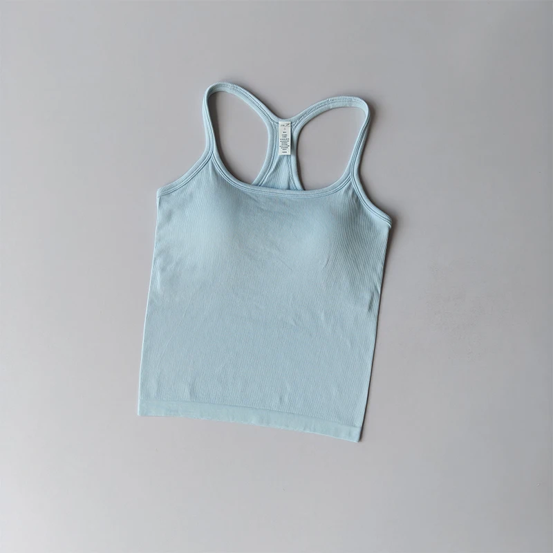 Yoga Suit Sports Underwear Women Shockproof Gathering Fitness Small Suspender I-shaped Slim Running Outside Wearing Pilates Vest 4
