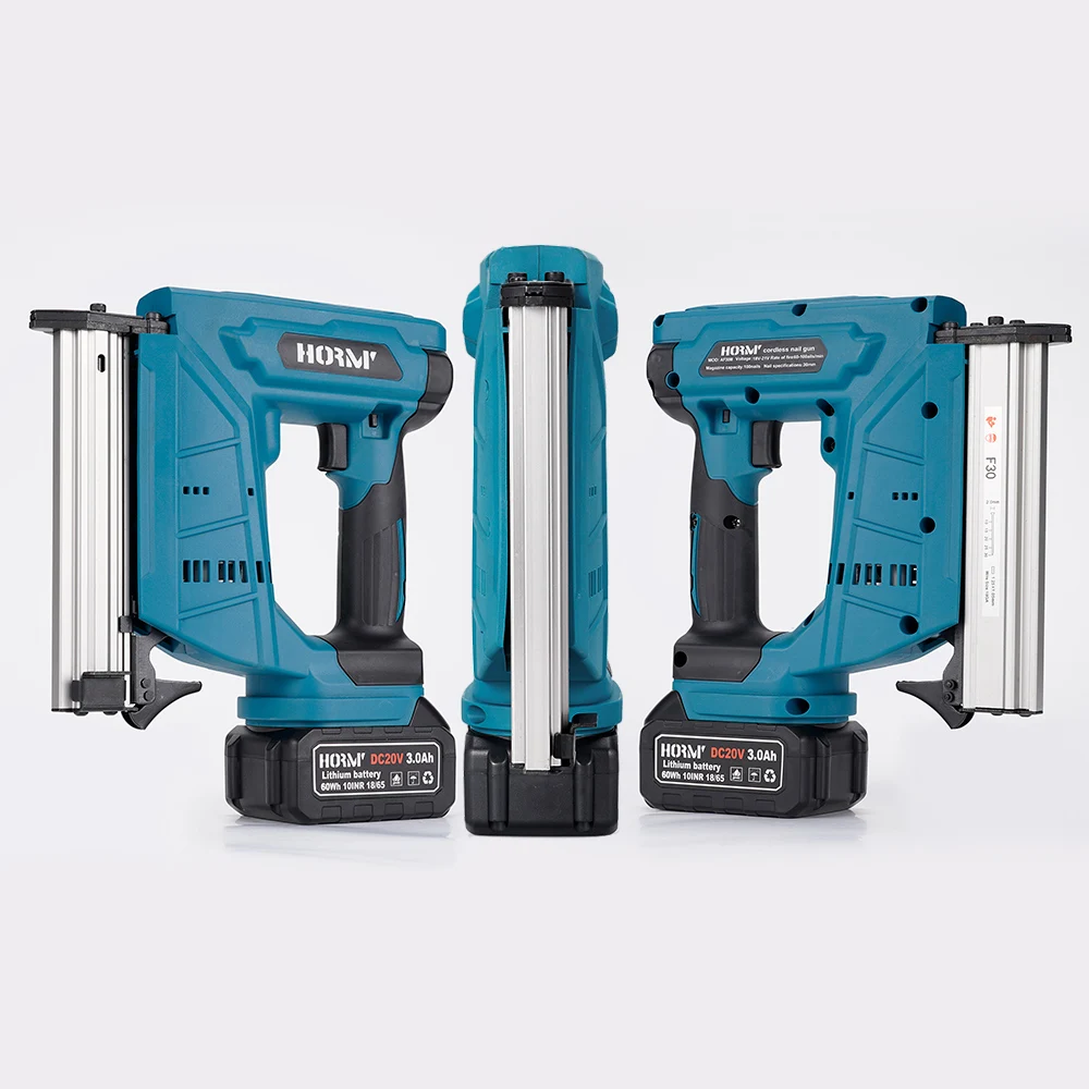 Hormy Cordless F30 Nail Gun Electric Furniture Carpentry Tacker Stapler Woodworking Power Tool Staple Gun For Makita 18V Battery 2