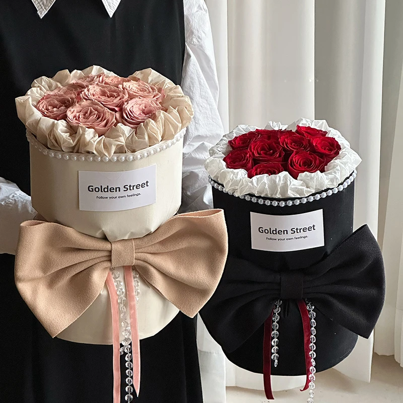 

5PCS Valentine's Day New Pearl Velvet Wrapping Paper Waterproof Fresh Flower Bouquet Packaging Handmade Diy