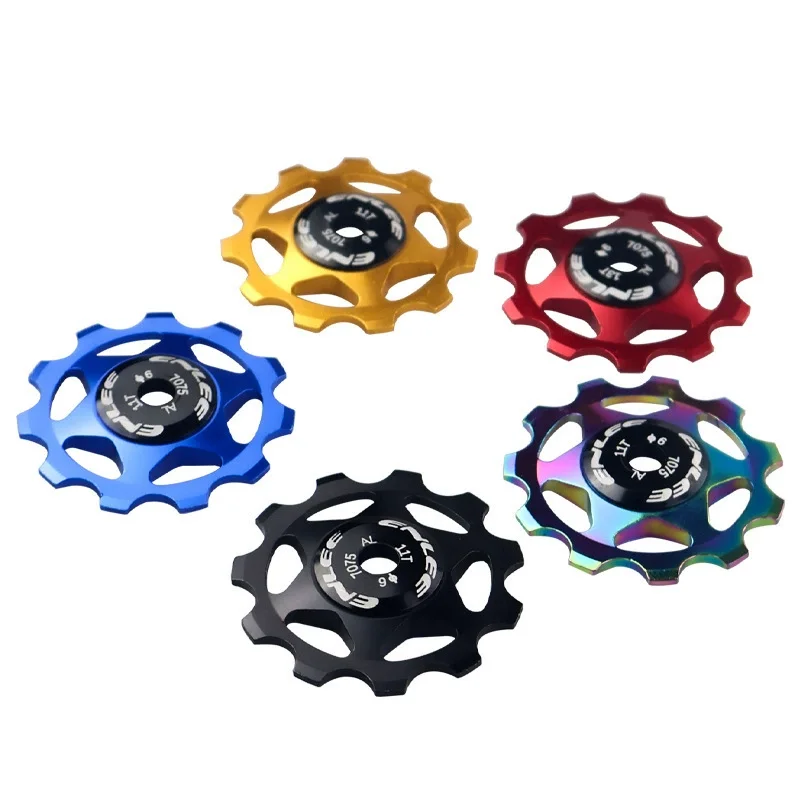 Bike Guide Wheel Bike Aluminum Alloy Guide Wheel Pulley Rear Derailleur 11T 13T Guide MTB Ceramic Bearing Jockey Wheel For 4/5/6MM