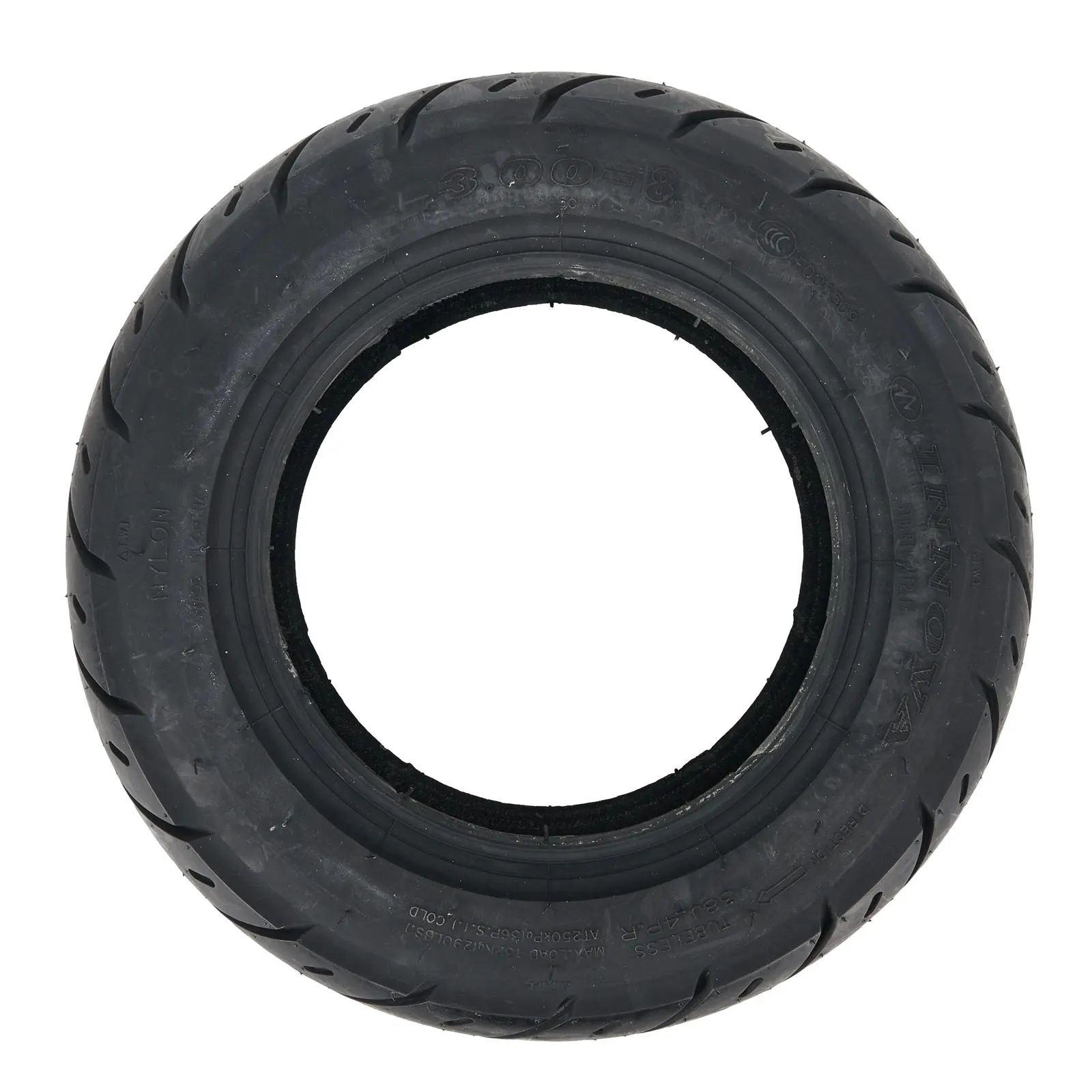 

3.00-8 Tire Tubeless Tyre Black For Mobility Scooter Off-road Replacement Rubber Trolley Wearproof Wheelchair 354*89mm