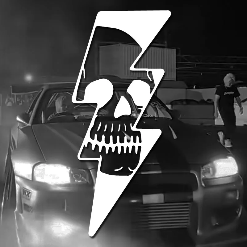 Skull Lightning Stickers - Cool & Creative High-Quality Decals