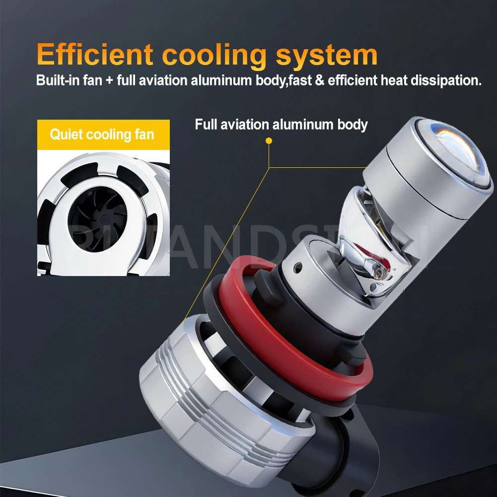 H7 H11 LED 안개등 전구 6000K 쿨 화이트 25W 12V 2500LM 초고휘도 안개등 자동차 트럭 SUV용 교체 전구 플러그 앤 플레이 2개