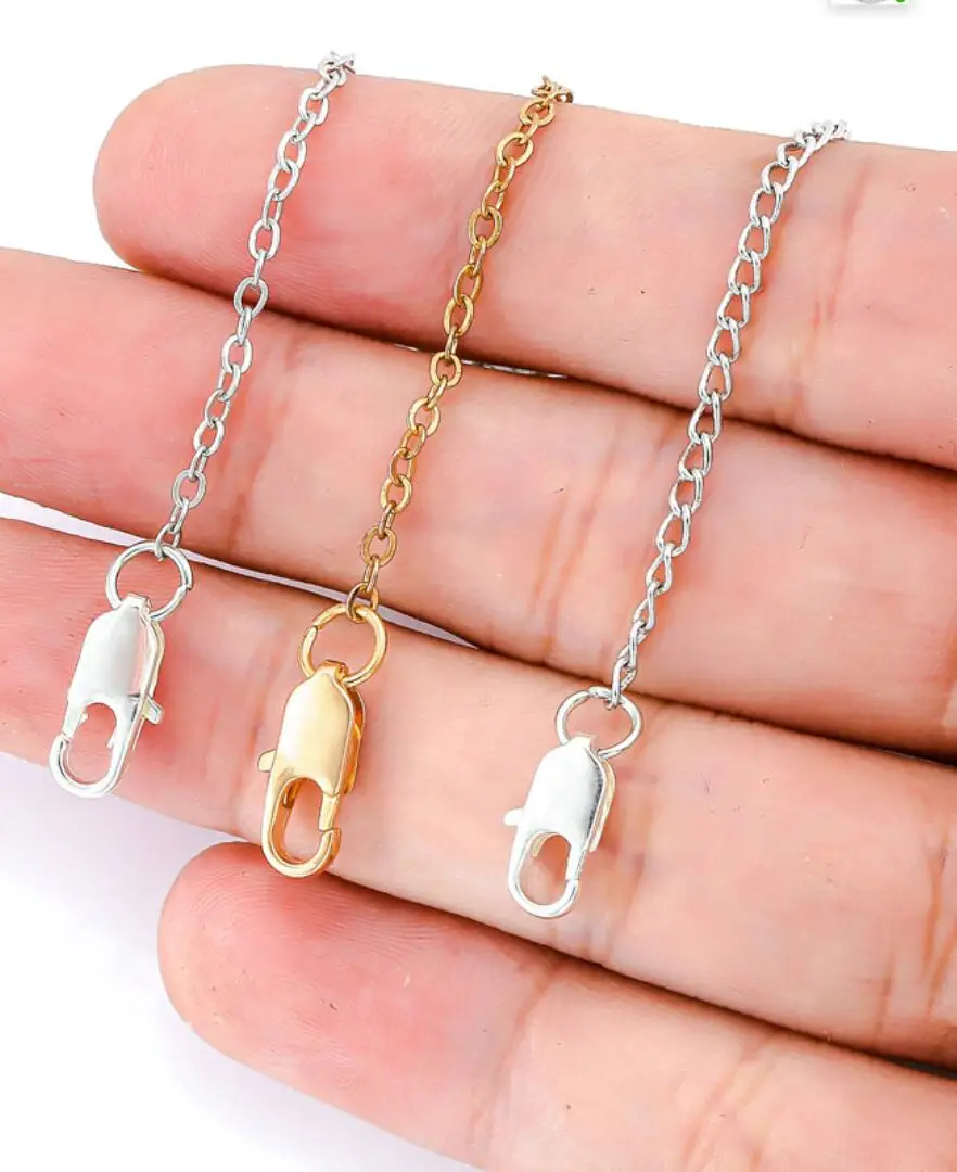100pcs  Lobster Clasp Jump Rings Connector For Jewelry Making Findings For Bracelet Necklace 12mm*6mm F0295