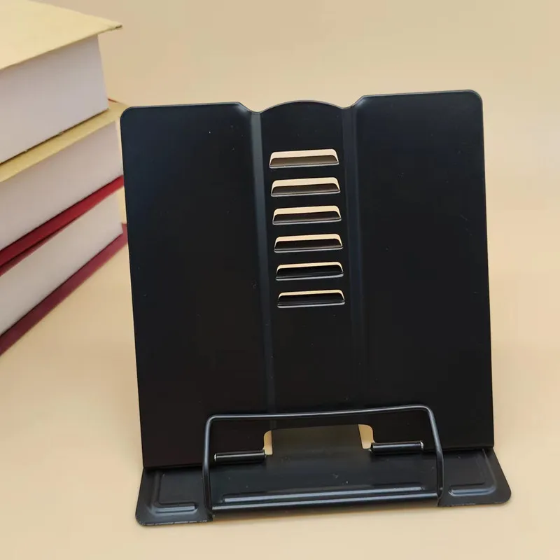 Enhanced Portable Metal Book Holder and Tablet Stand for Reading, Music Scores, and Recipes