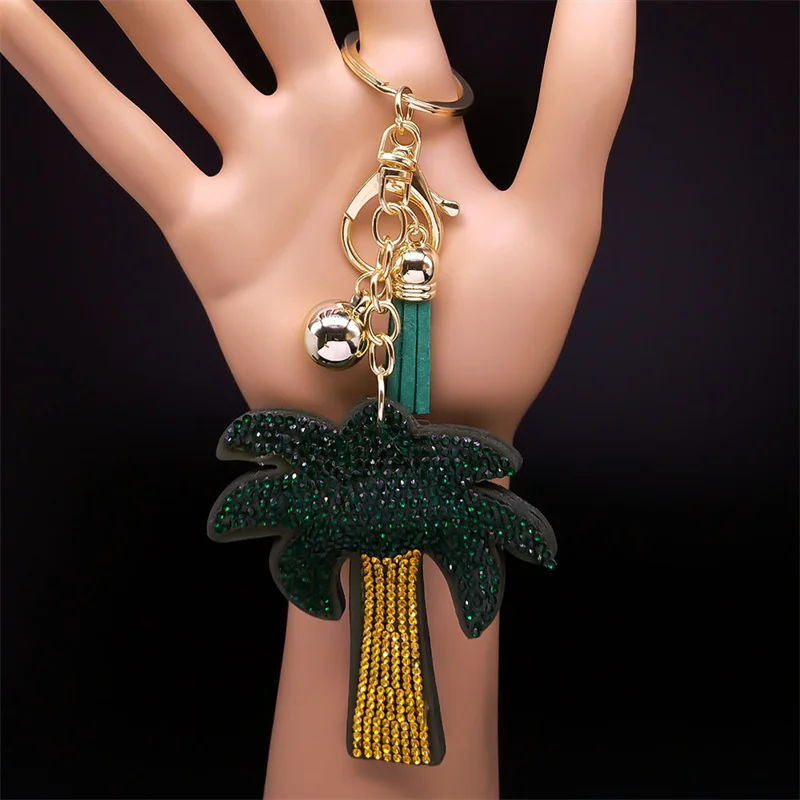 شجرة جوز الهند النخيل مفتاح سلسلة للنساء الرجال ال...