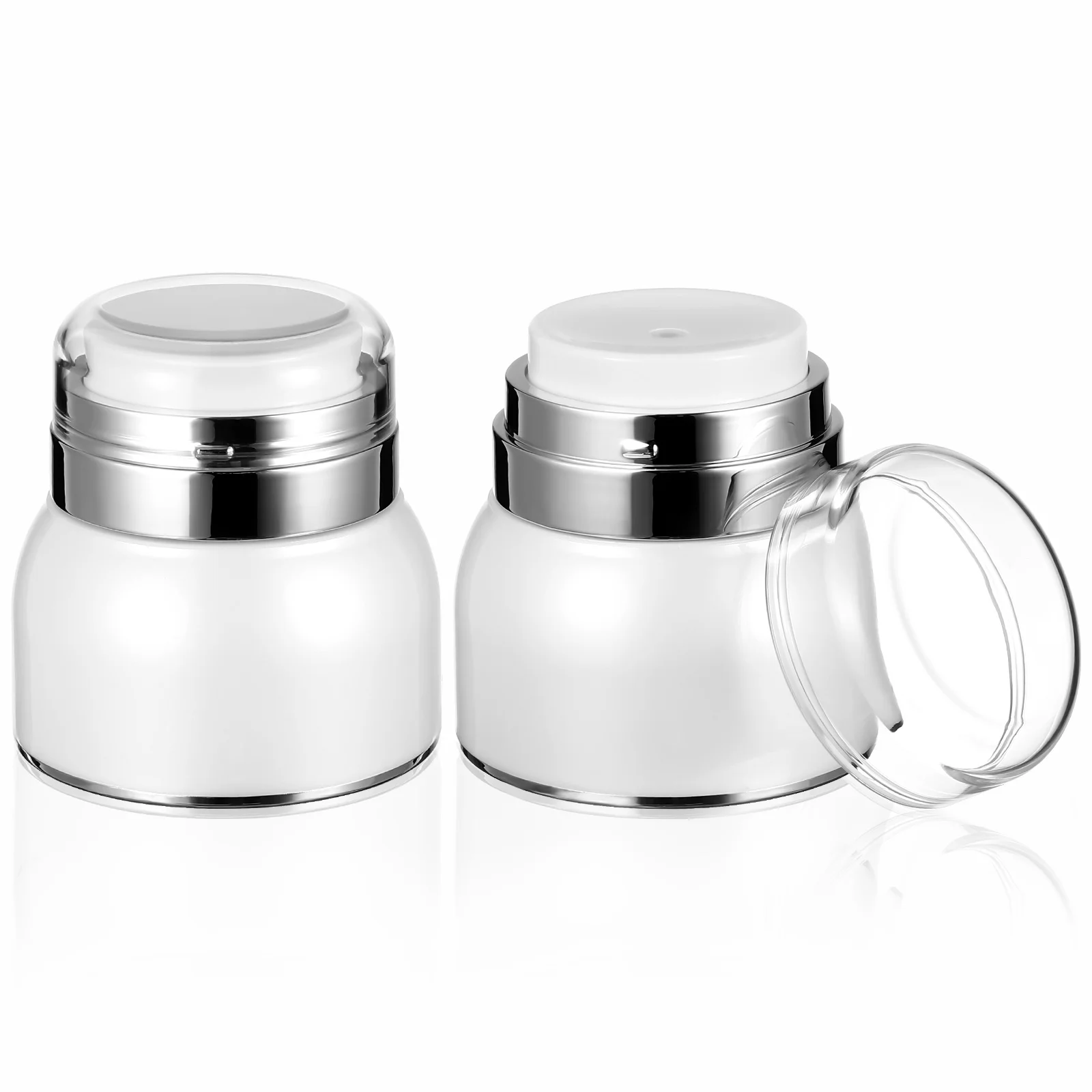 

2 Pcs Container Cream Bottle Vacuum Airless Pump Bottles Acrylic Empty