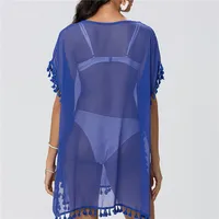 Women Beach Cover Up Lace Hollow Crochet Swimsuit Beach Dress Women 2025 Summer Cover-Ups Bathing Suit Ladies Beach Wear Tunic - Image 6
