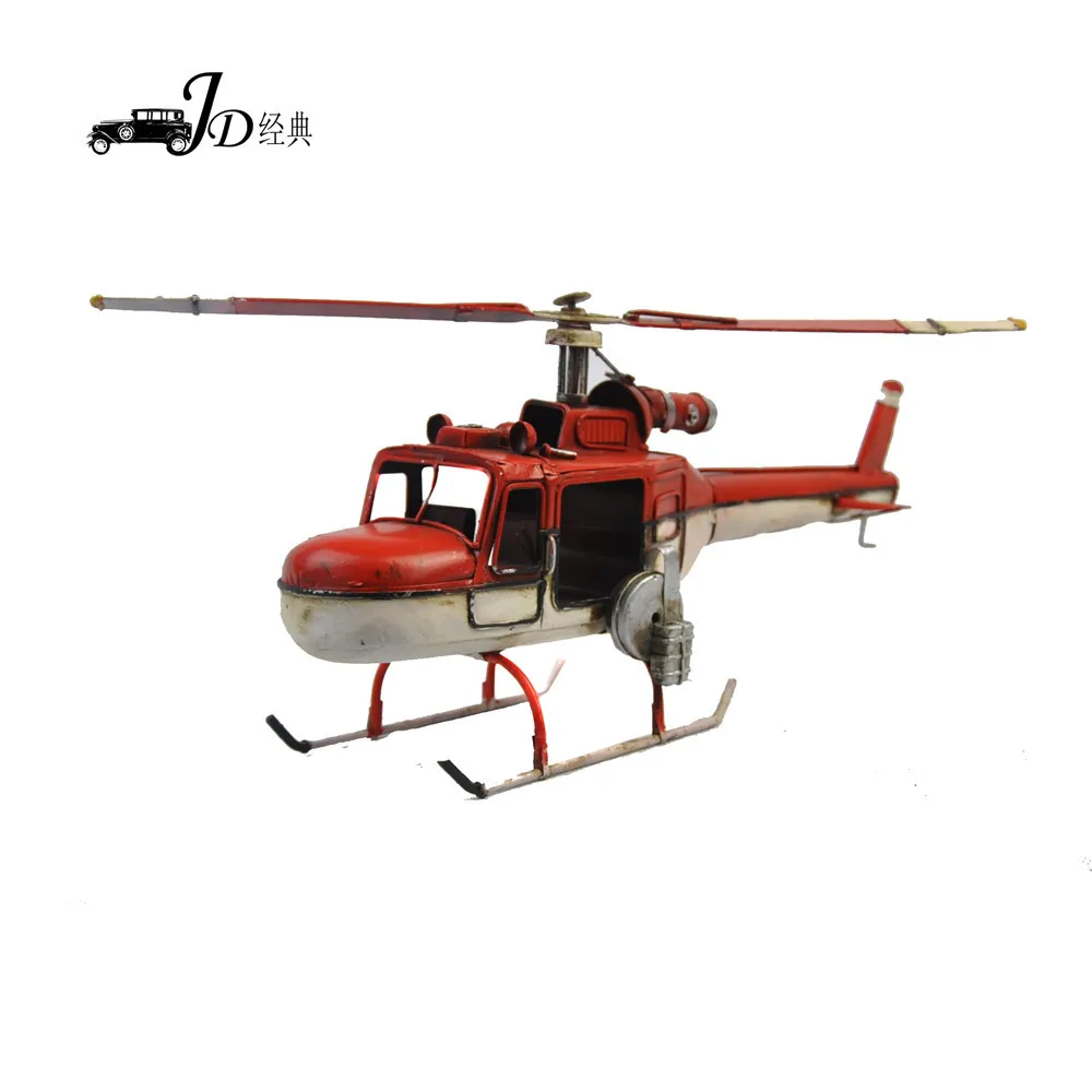 

Antique Helicopter Model Handcrafted Classic Metal Iron Collectible Airplane Toy Aircraft Crafts for Retro Home Decor Office