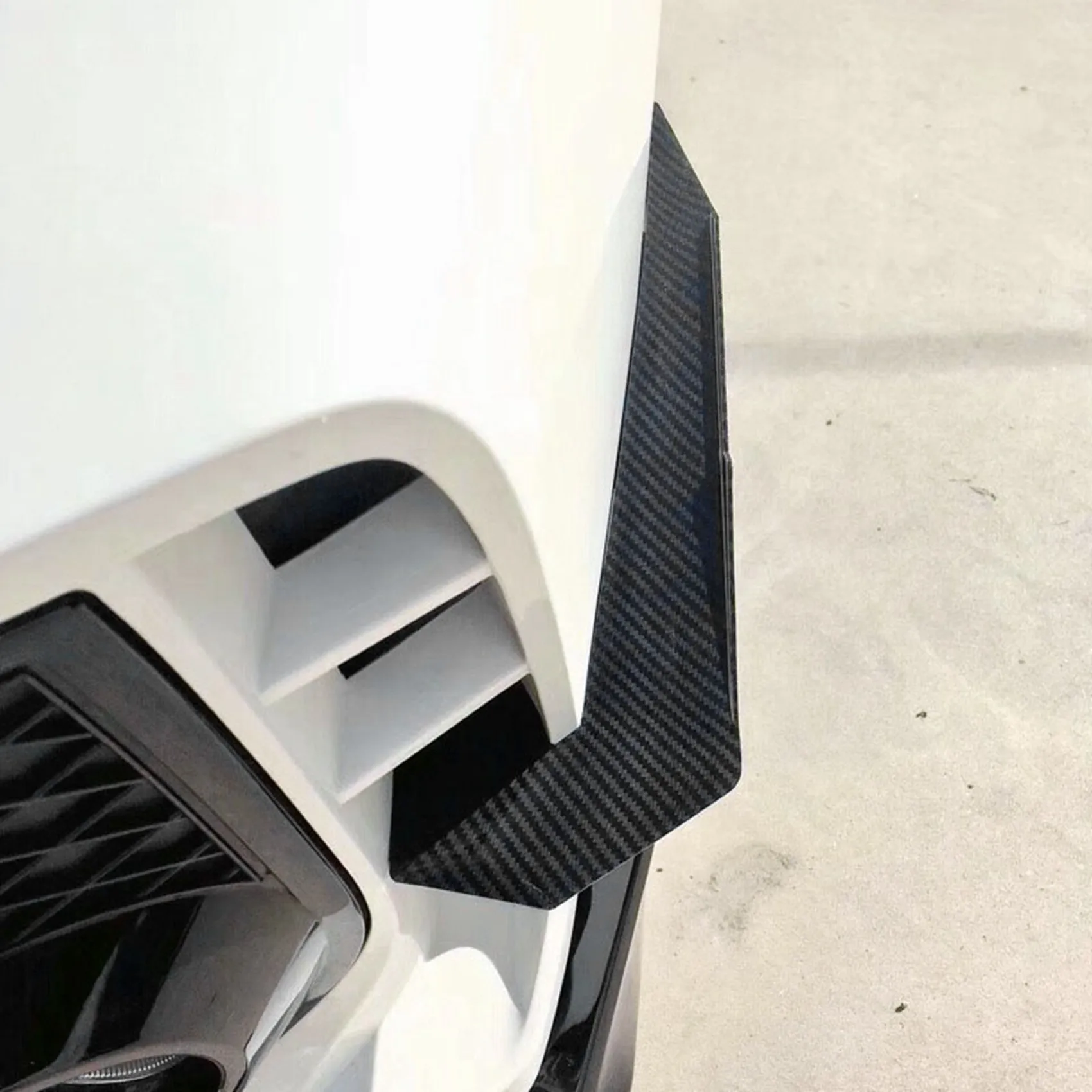 혼다 시빅 10세대 타입R 2019-2021용 4피스 자동차 앞 범퍼 립 스플리터 핀 롱 에어 나이프 자동차 바디 키트 카 스포일러