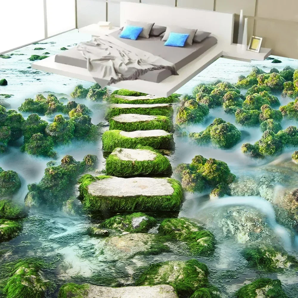 Custom Large Size Tile Sticker 3D Beach Stone Road Vinyl Flooring Bedroom Bathroom Murals Waterproof Self-adhesive Wallpaper converse рабочая одежда на платформе run star motion cx beach stone a03925c рабочая одежда на платформе run star motion cx textiles flow 1 a03925c