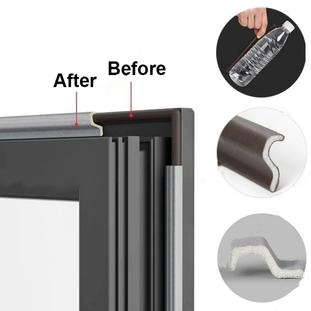 Self-Adhesive Foam Sealing Tape: Windbreak & Soundproof Gap Filler for Doors and Windows (10M)