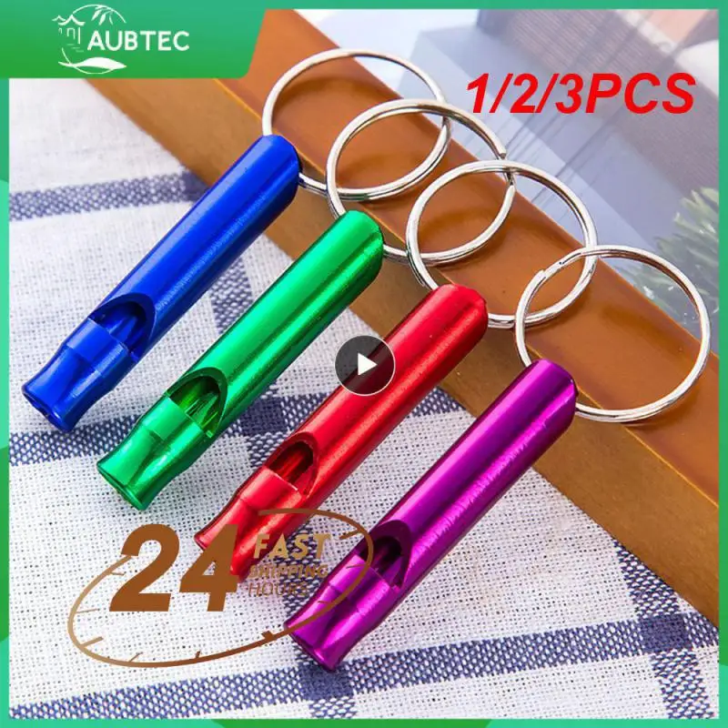 

1/2/3PCS Multifunctional Aluminum Emergency Survival Whistle Portable Keychain Outdoor Tools Training Whistle Camping Hiking