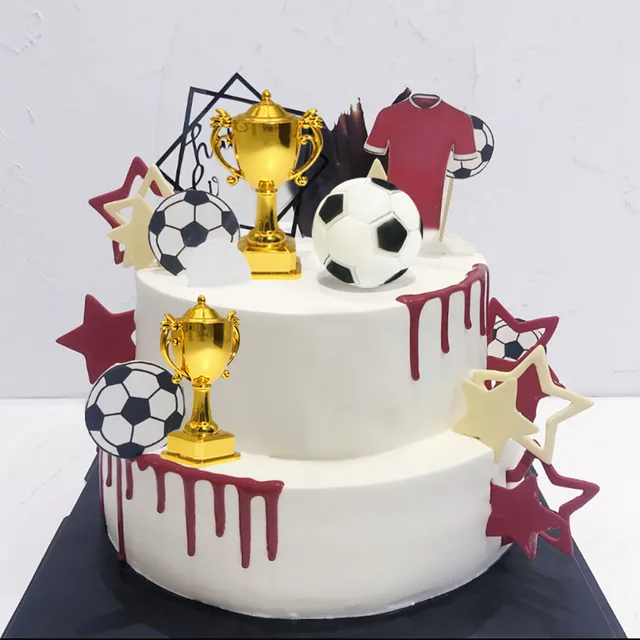 Decorazioni Torta Calcio Per Compleanno - Topper Per Feste A Tema Sportivo Per Bambini E Ragazzi - Foto 2