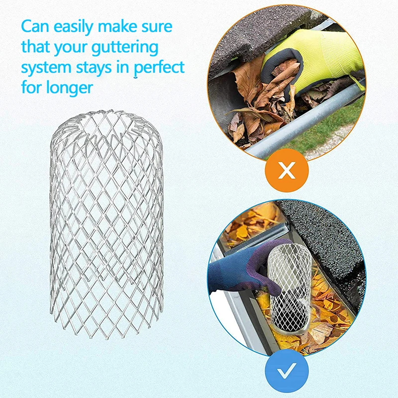 Roof Gutter Guard Filters 1/4/6 PCS Outdoors Terrace Expand Aluminum Filter Strainer Tops Blockage Leaf Drains Debris Net Cover