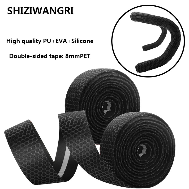 1Pair Bike Handlebar Tape Anti-slip Silicone EVA Shock Absorption